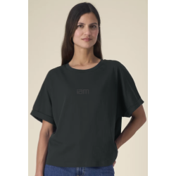 MAJICA ženska Collider ST005-03 črni mat logo - široki kroj